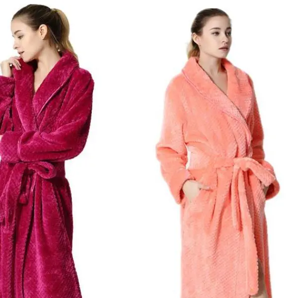 Men Women Spa Absorbent Bathrobe / Coral Velvet Pajamas 1