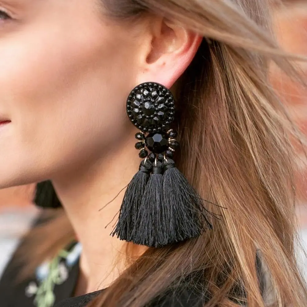 2018 Brincos Women Brand Boho Drop Dangle Fringe Earring Vintage Ethnic Statement Tassel Earrings Fashion Jewelry 1