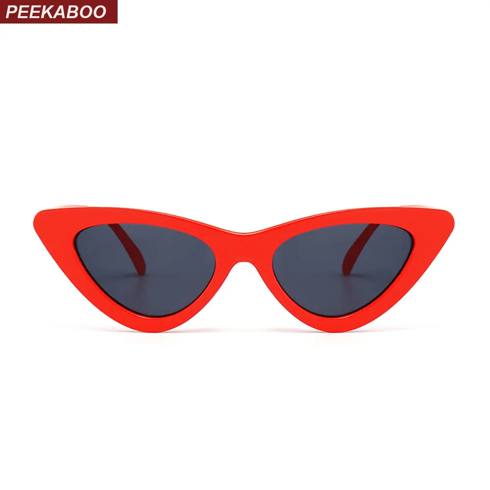 Peekaboo Cute Sexy Retro Cat Eye Sunglasses Women Small Black White 2018 Triangle Vintage Cheap Sun Glasses Red Female Uv400 1