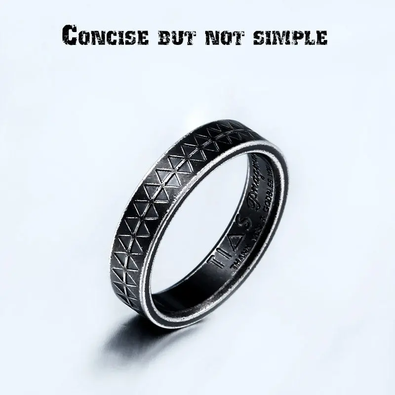 Beier Viking Ring Punk Gothic Titanium Stainless Steel Serrated Tattoo Totem For Men Jewelry Br-R088 1