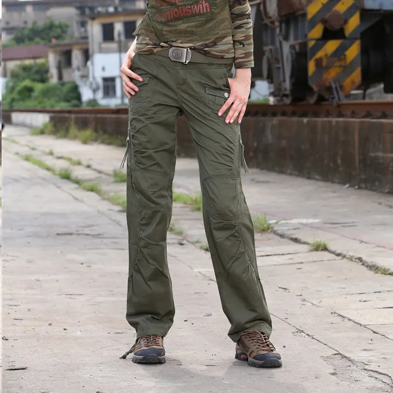 New Autumn Women Pants Slim Cotton Casual Pants Pleated Trousers Full Length Overalls Spring Women's Pants & Capris Female 1