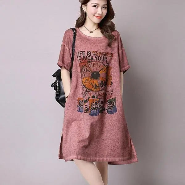 Loose Casual Artsy Womens Dresses 1
