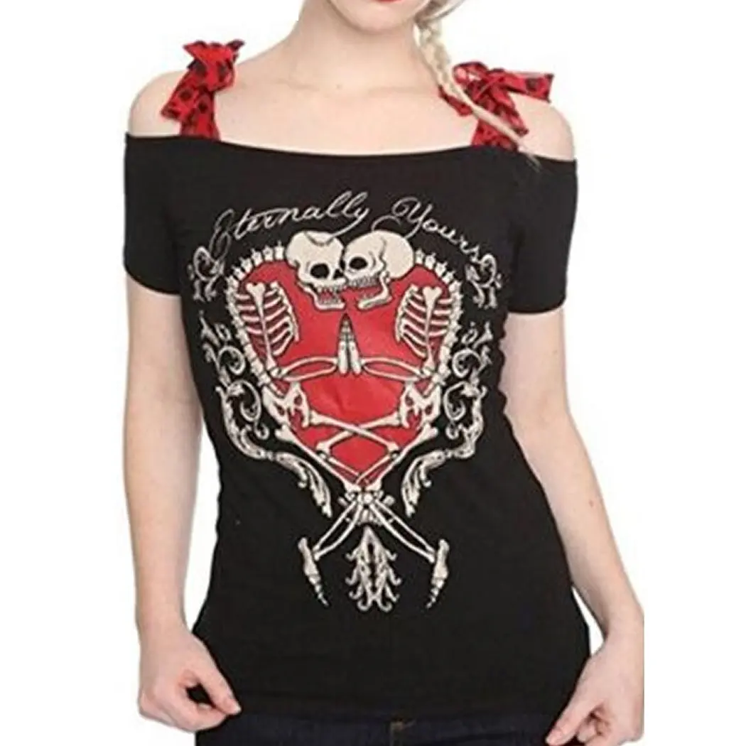 Fashion Black Punk Rock Gothic T Shirt 1