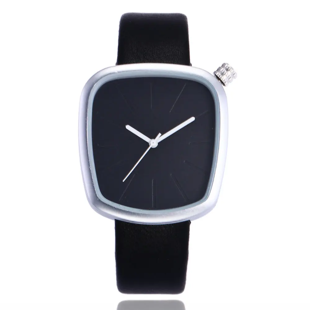 2018 New Black Pebble Leather Lady Creative Watch Minimalist Quartz Fashion Watch Man And Neutral Women Watch Relogio Feminino 1
