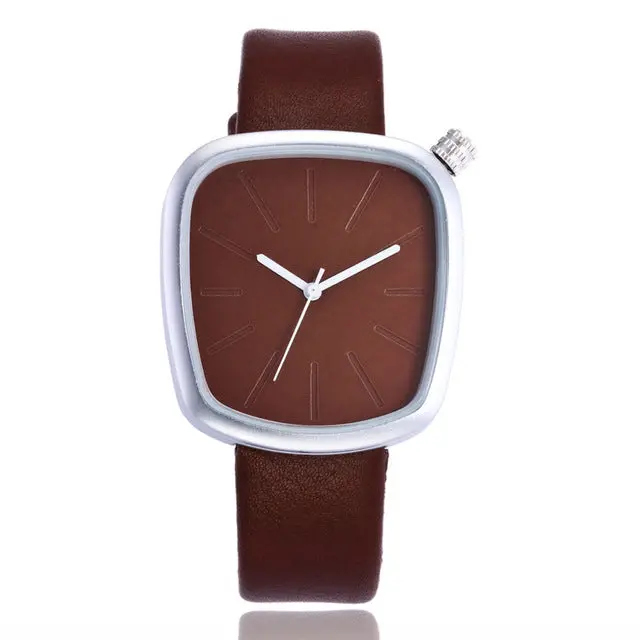 2018 New Black Pebble Leather Lady Creative Watch Minimalist Quartz Fashion Watch Man And Neutral Women Watch Relogio Feminino 3