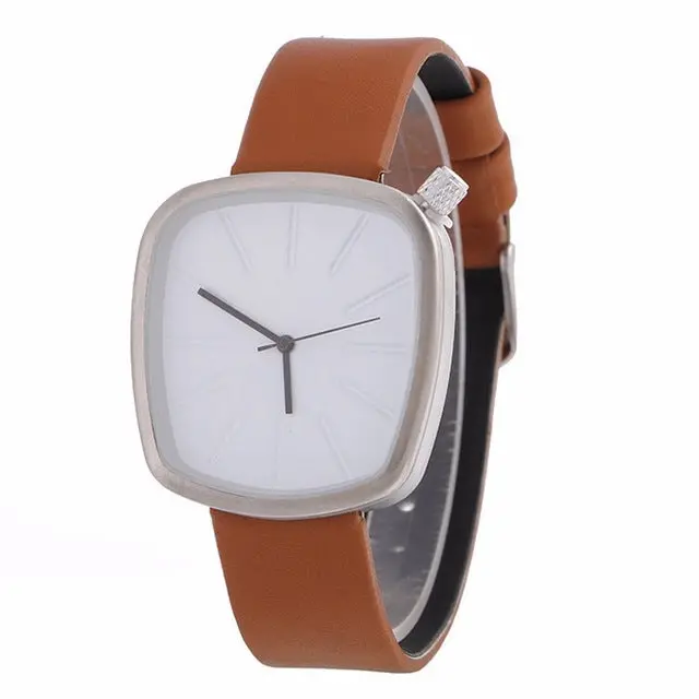 2018 New Black Pebble Leather Lady Creative Watch Minimalist Quartz Fashion Watch Man And Neutral Women Watch Relogio Feminino 2