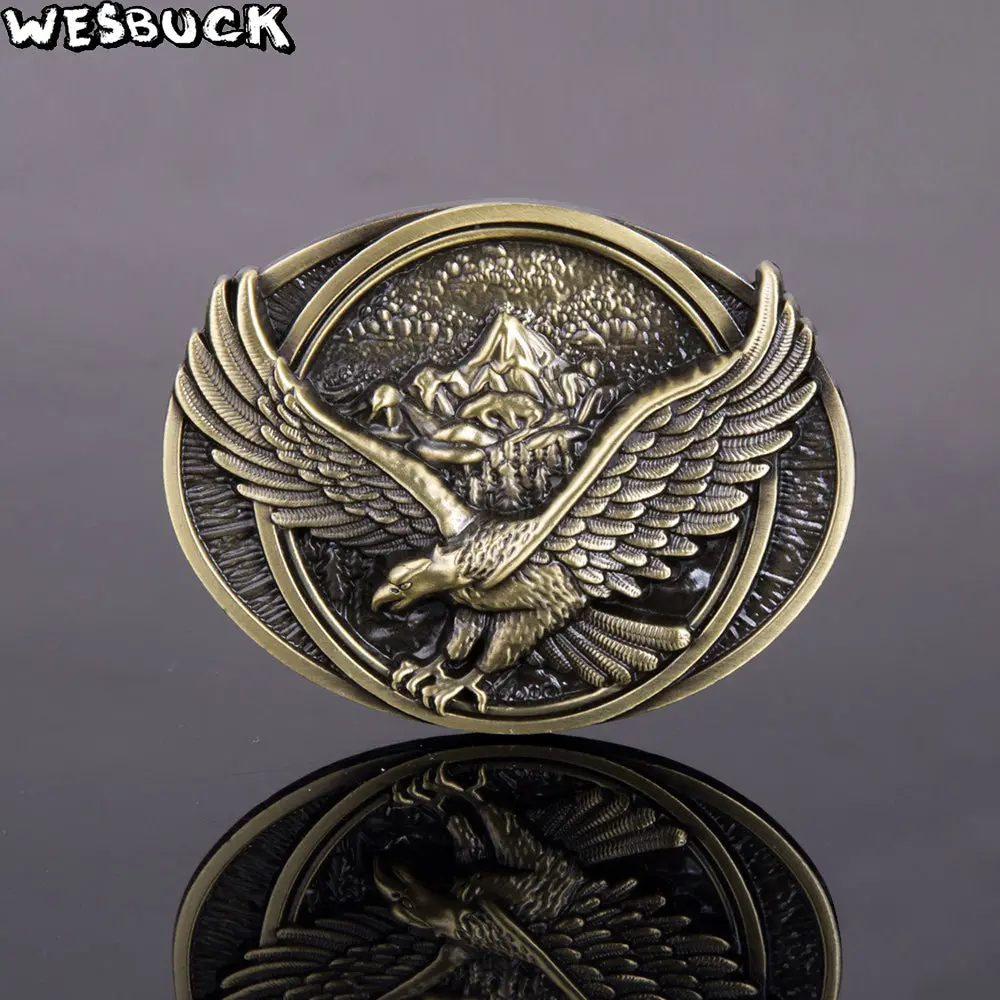 Wesbuck Brand Eagle Metal Cool Belt Buckles For Man Unisex Western Fashion Buckle Cowboys Cowgirls Paracord Buckle Luxury Hebill 1