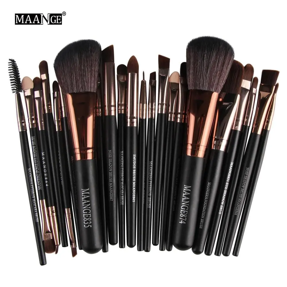 New Pro 22Pcs Cosmetic Makeup Brushes Set Blush Powder Foundation Eyeshadow Eyeliner Lip Make Up Brush Beauty Tools Maquiagem 1