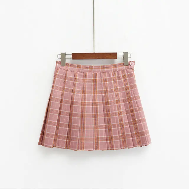 Korean Harajuku Plaid Pleated Skirt for Women – Summer Kawaii Style, High-Waist Fashion Piece - Image 3