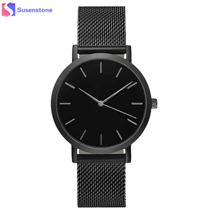 Men Women Fashion Stainless Steel Strap Analog Quartz Wrist Watch Luxury Simple Style Designed Bracelet Watches Women Clock 1