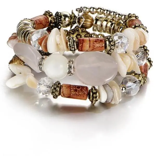 17Km Brand Woman Boho Multilayer Beads Charm Bracelets For Women Vintage Resin Stone Bracelets & Bangles Pulseras Ethnic Jewelry 8