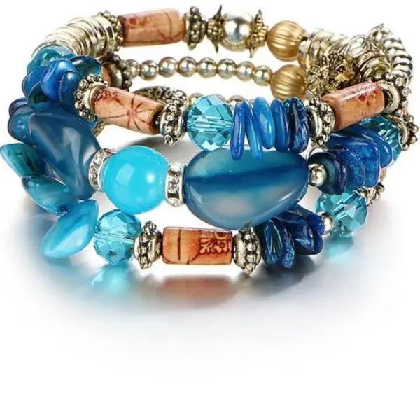 17Km Brand Woman Boho Multilayer Beads Charm Bracelets For Women Vintage Resin Stone Bracelets & Bangles Pulseras Ethnic Jewelry 7