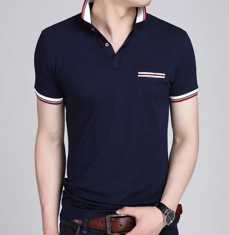 2018 New Men Polo Shirt Fashion Polo Homme Slim Fit Short-Sleeve Camisa Polo Shirts Men's Summer Tops&Tees 1