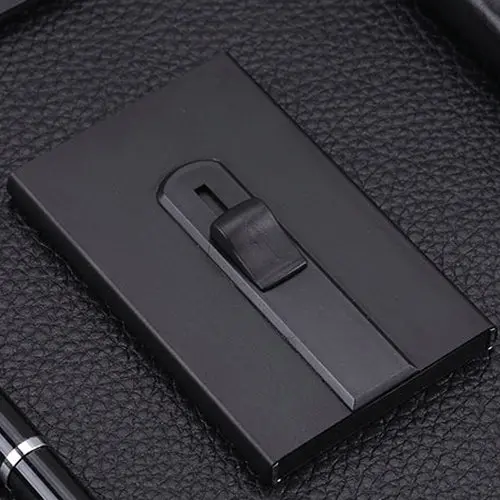 Aluminum Credit Card Holder Rfid Blocking Wallet Professional Business Card Case Minimalist Front Pocket Holders Metal Cover 5