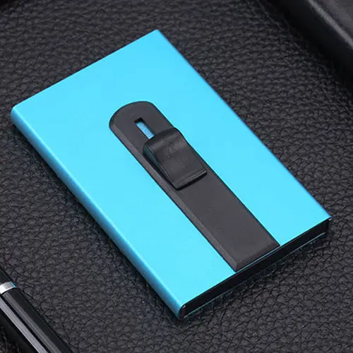 Aluminum Credit Card Holder Rfid Blocking Wallet Professional Business Card Case Minimalist Front Pocket Holders Metal Cover 6