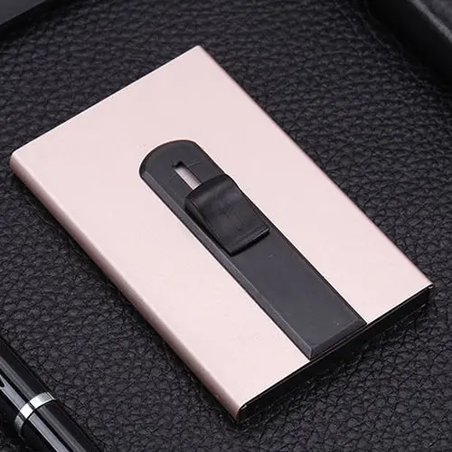 Aluminum Credit Card Holder Rfid Blocking Wallet Professional Business Card Case Minimalist Front Pocket Holders Metal Cover 4