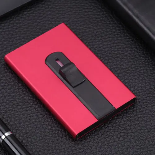 Aluminum Credit Card Holder Rfid Blocking Wallet Professional Business Card Case Minimalist Front Pocket Holders Metal Cover 4