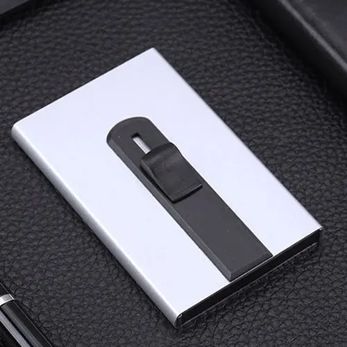 Aluminum Credit Card Holder Rfid Blocking Wallet Professional Business Card Case Minimalist Front Pocket Holders Metal Cover 5