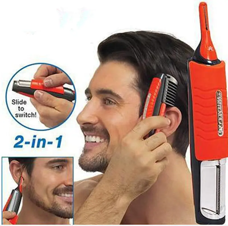 Male Electric Shaver Body Grooming Remover Hair Trimmer 2 In 1 Mustache Beard Eyebrow Nose Hair Shaver Men Remover 1
