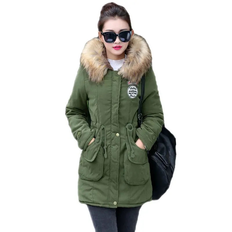 New Long Parkas Female Womens Winter Jacket Coat Thick Cotton Warm Jacket Womens Outwear Parkas Plus Size Fur Coat 2018 1