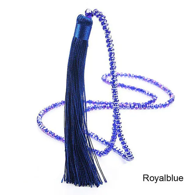 Lovbeafas Fashion Boho Long Fringe Tassel Necklaces Women Collier Femme Glass Beaded Crystal Bohemian Fine Jewelry Promotion 9