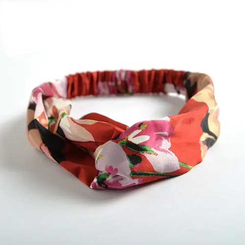 Bohemian Style Elastic Headbands Boho Cross Floral Turban Girls Flower Hairbands Striped Headwrap Hair Accessories For Women 14