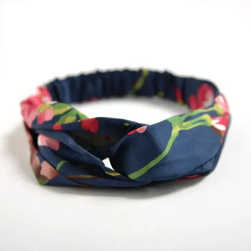 Bohemian Style Elastic Headbands Boho Cross Floral Turban Girls Flower Hairbands Striped Headwrap Hair Accessories For Women 26