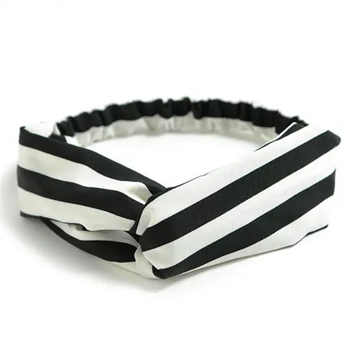 Bohemian Style Elastic Headbands Boho Cross Floral Turban Girls Flower Hairbands Striped Headwrap Hair Accessories For Women 25