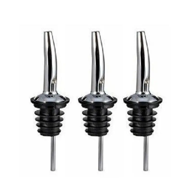 3 Pcs Stainless Steel Bottle Caps Liquor Spirit Pourer Flow Dispenser Wine Bottle Pour Spout Stopper Barware Bar Tools 1