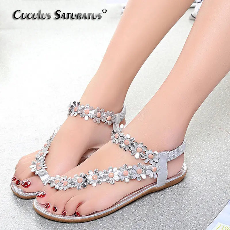Cuculus 2018 Women Sandals Summer Style Bling Bowtie Fashion Peep Toe Jelly Shoes Sandal Flat Shoes Woman 3 Colors 01F669 1