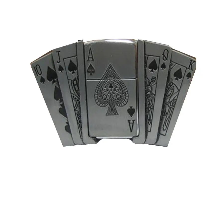 Women Mens Clothing Cowboy Belt Buckles Accessories Tool Diy Luxury Playing Card Metal Lighter Buckle Belt Free Shipping 1