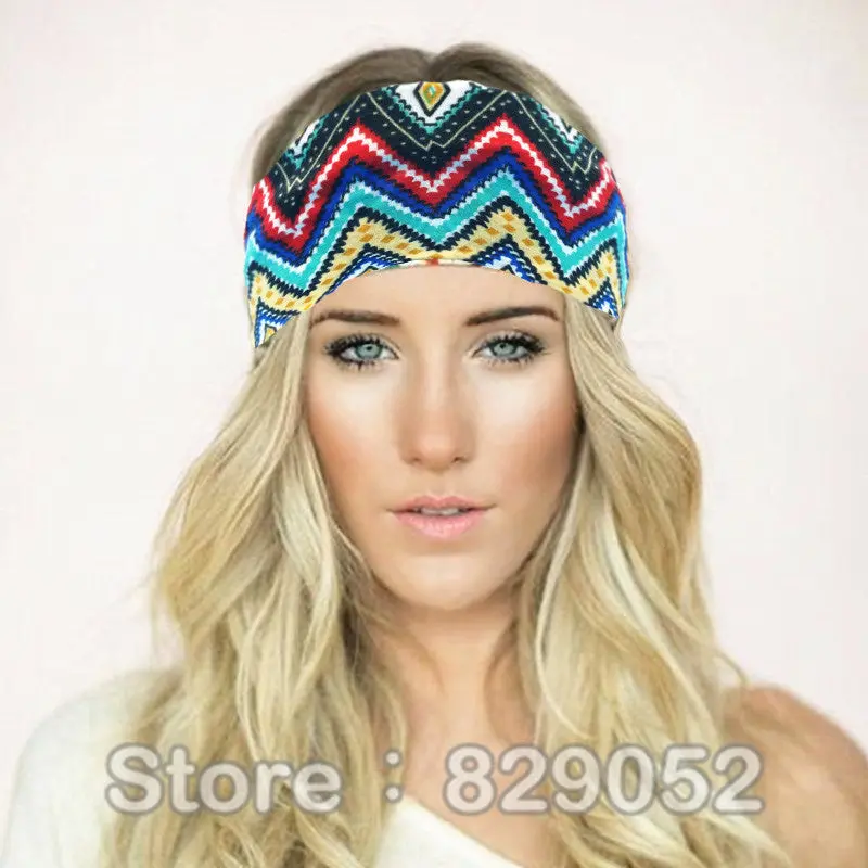 Cotton Wide Turban Headbands For Women Boho Elastic Headwrap Hair Bands Workout Headband Flower Bandage Headwear Accessories 1