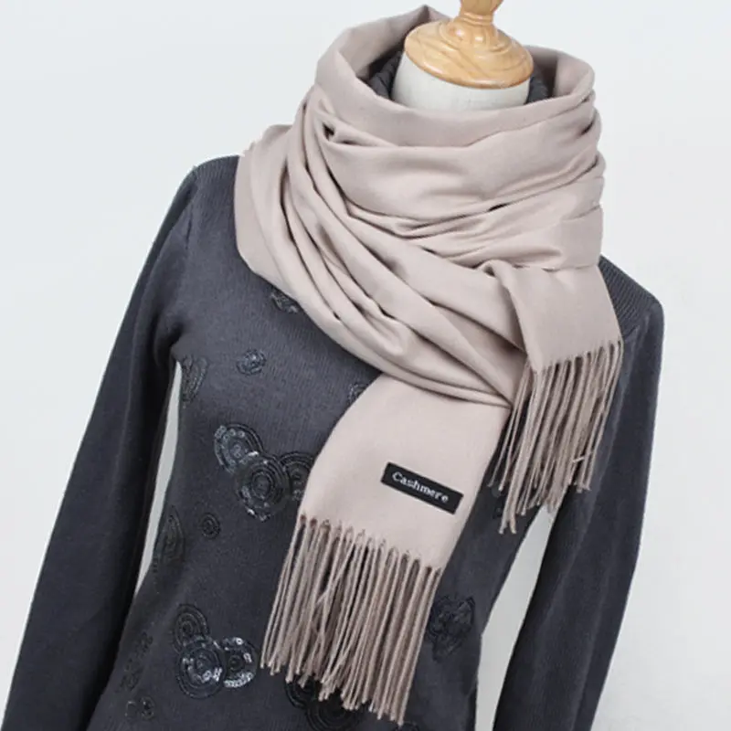 Hot Sale Scarf Pashmina Cashmere Scarf Wrap Shawl Winter Scarf Women's Scarves Tassel Long Blanket Cachecol High Quality Yr001 1