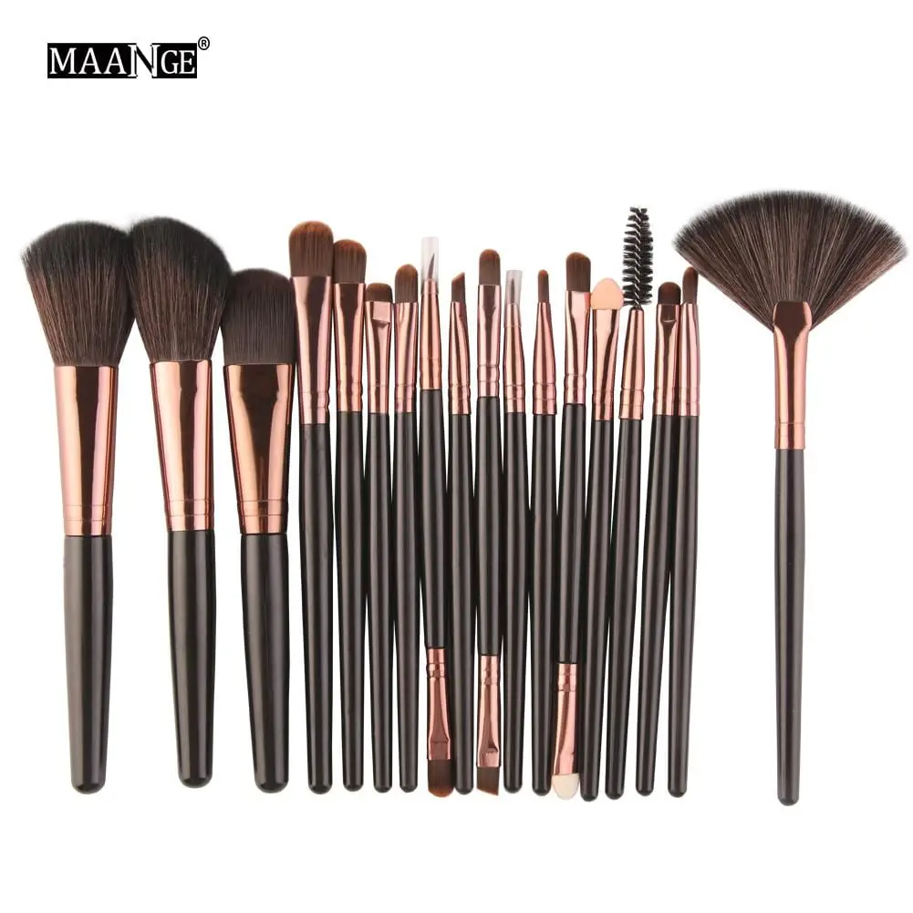 Pro 18 Pcs Makeup Brushes Set Foundation Contour Powder Eye Shadow Eyeliner Lip Blending Cosmetic Beauty Make Up Brushes Tools 1