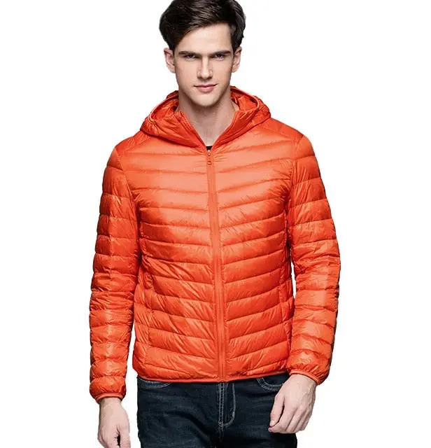 Man Winter Autumn Jacket 90% White Duck Down Jackets Men Hooded Ultra Light Down Jackets Warm Outwear Coat Parkas Outdoors 1