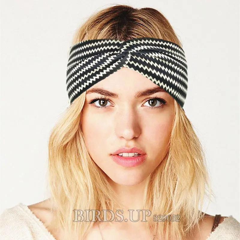 Boho Cotton Twist Headbands For Women Elastic Turban Headband Sport Headwrap Hairband Headwear Girls Hair Accessories Outdoor 1