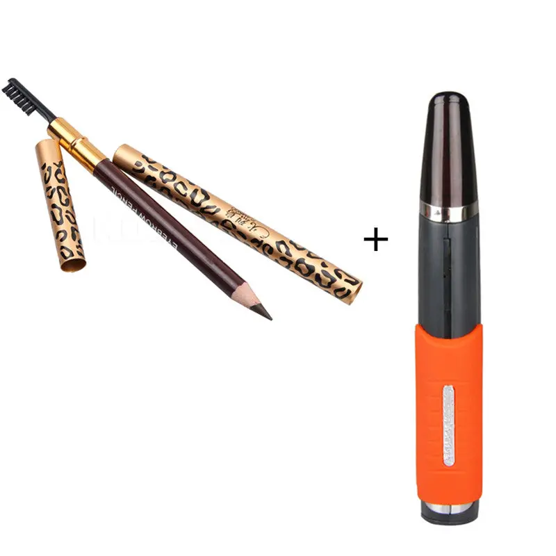 Male Electric Shaver Grooming Remover +Eyeliner Pen Hair Trimmer 2 In 1 Mustache Beard Eyebrow Nose Hair Shaver Men Remover Set 1
