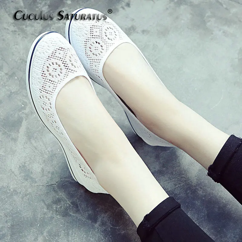 Cuculus 2018 New Canvas Nurse Shoes Solid Women Platform Casual Shoes Women Flat Bottom Feminino Women Shoes 437 1