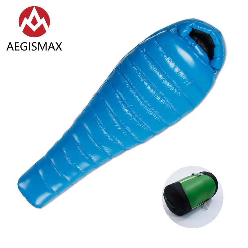 Aegismax G Series 95% White Goose Down Mummy Camping Sleeping Bag Cold Winter Ultralight Baffle Design Outdoor Camping Splicing 1