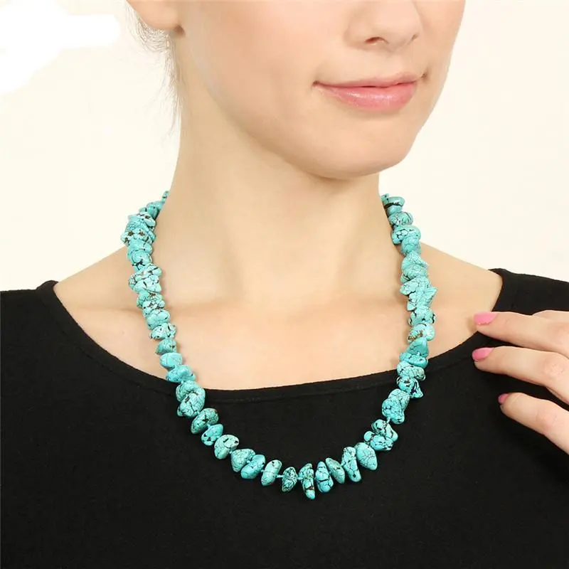 Ethnic Turq Beaded Boho Navajo Necklace 1