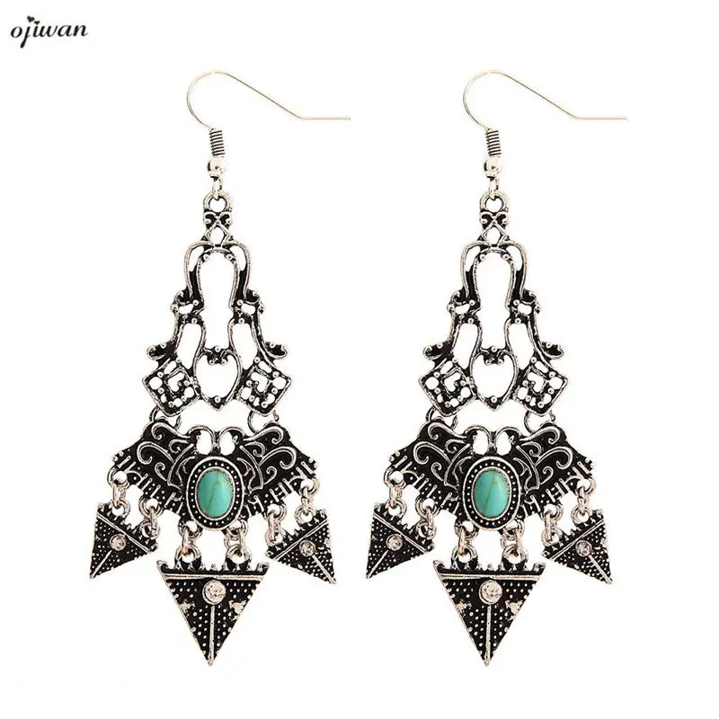 Bohemian Earrings Hippie Boho Aretes De Filigrana Aritos Gypsy Chandelier Earrings Art Deco Native American Jewelry Navajo 1