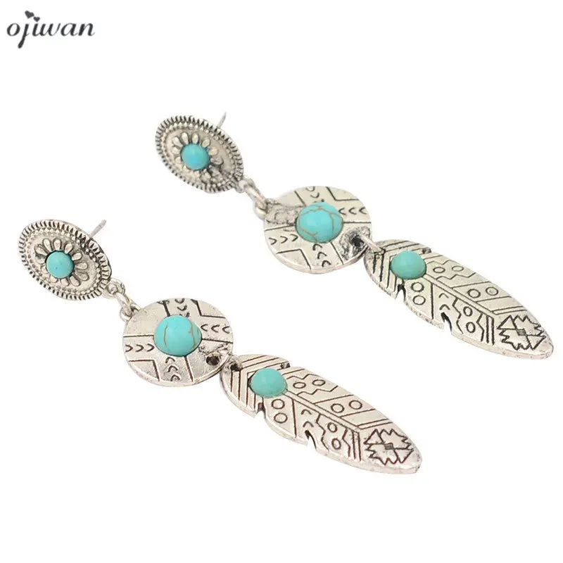 Hippie Chic Southwestern Feather Earrings 1
