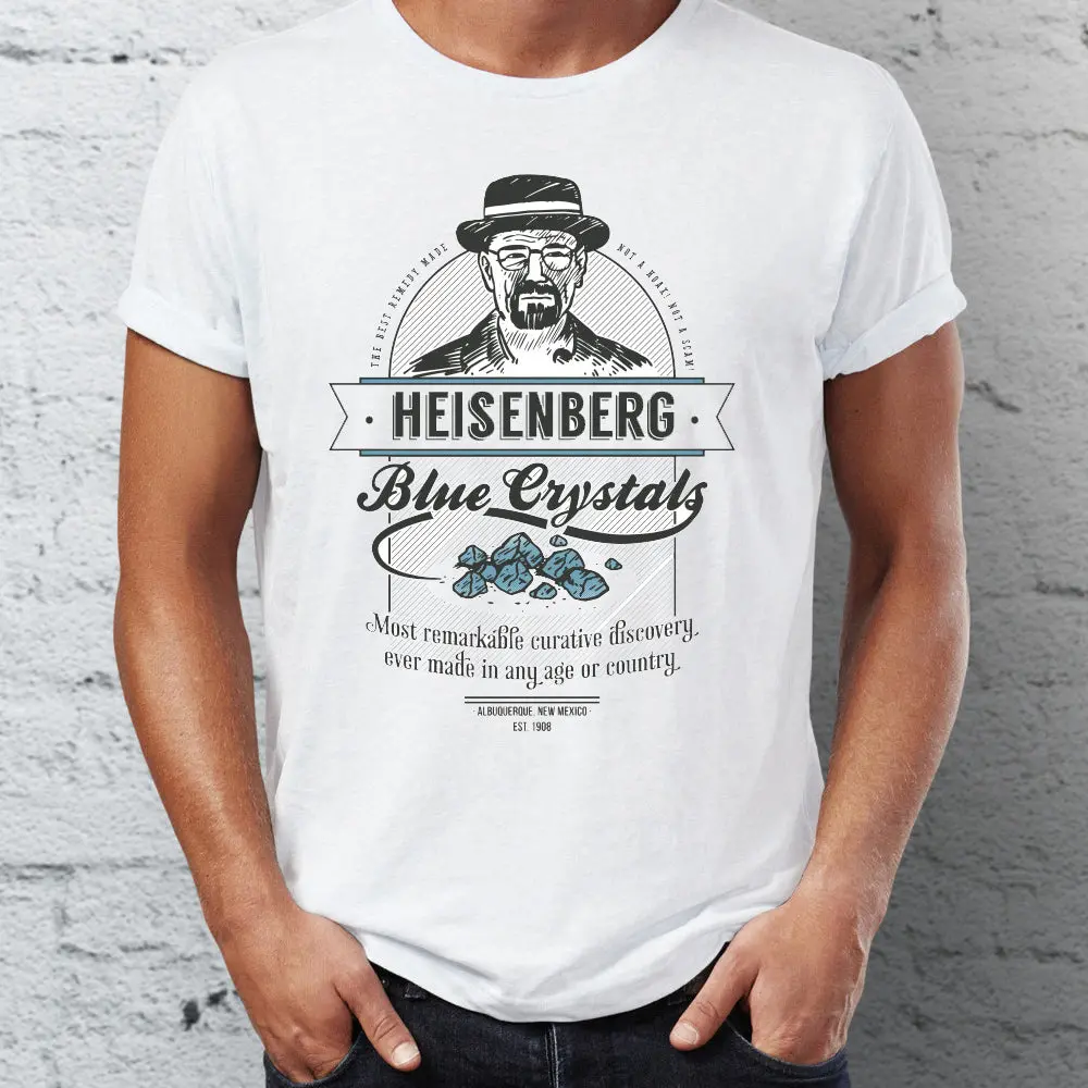 Men's T Shirt Heisenberg's Blue Crystal Blue Sky Funny Breaking Bad Artsy Tee 1