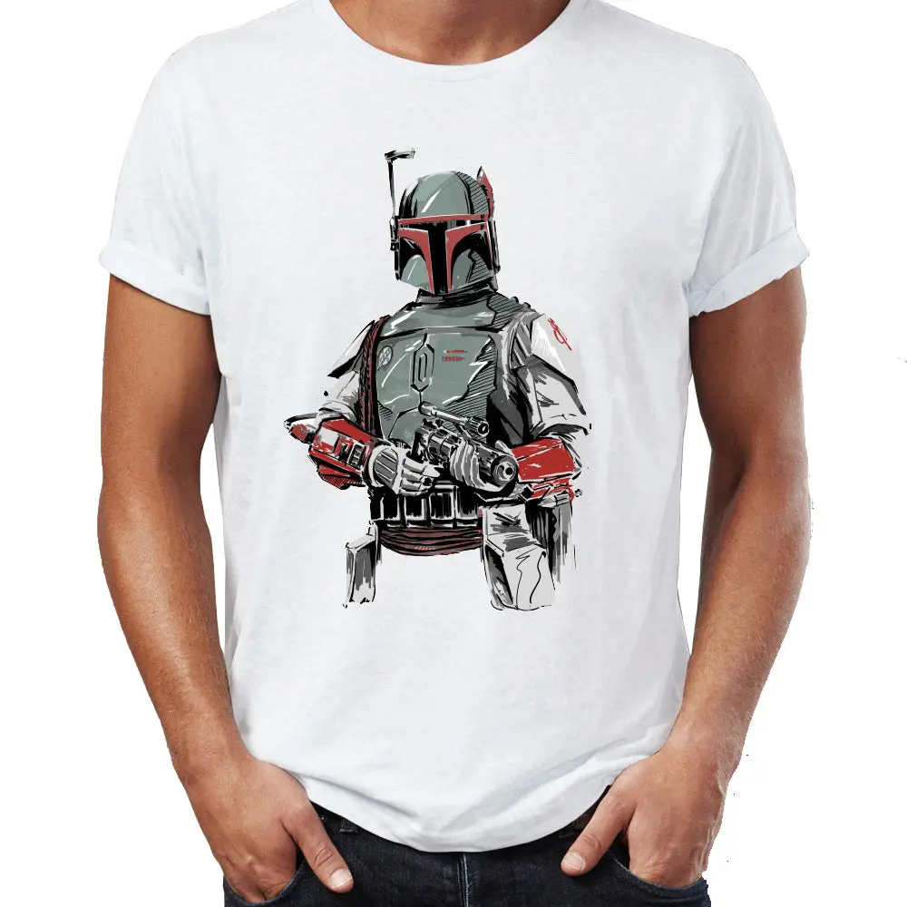 Men's T Shirt Mandalorian Star Wars Boba Fett Galaxy Badass Awesome Artsy Tee 1