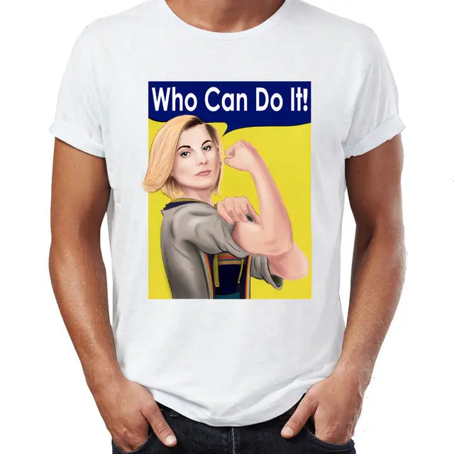 Men's Thirteenth Doctor Who T-Shirt – Feminist TARDIS Art Tee - Image 3