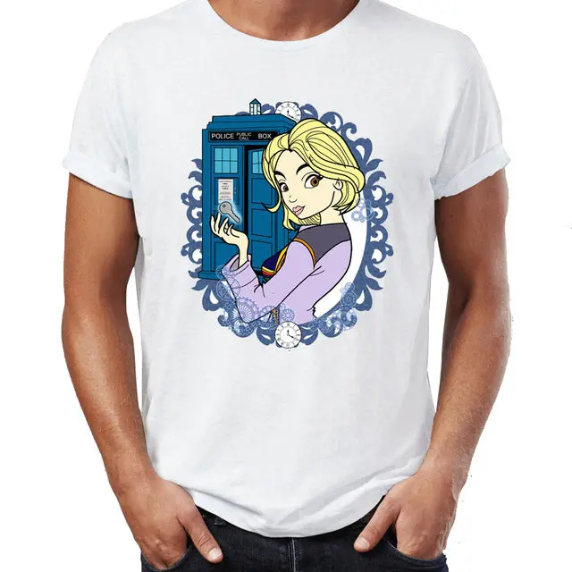 Men's Thirteenth Doctor Who T-Shirt – Feminist TARDIS Art Tee - Image 5