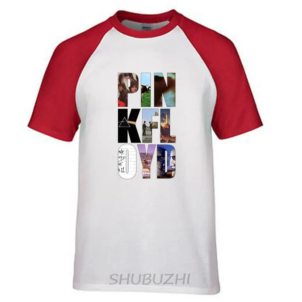 Pink Floyd Letter T-Shirt Men Fashion Music Band Rocker T Shirt Male Raglan Sleeve Tees Clothing Ringer Tee 1