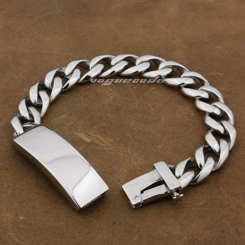 Linsion 316L Stainless Steel Mens Biker Rocker Punk Bracelet 5F014 Free Shipping 1
