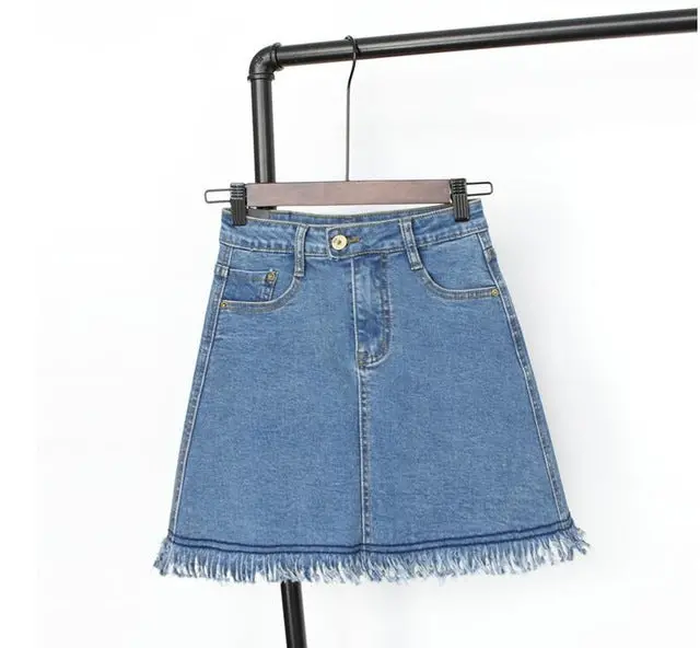 Renbang Summer Plus Size Denim Skirt for Women – High-Waist A-Line Mini in Vintage Cowgirl Style - Image 5