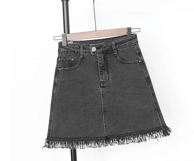 Renbang Summer Plus Size Denim Skirt for Women – High-Waist A-Line Mini in Vintage Cowgirl Style - Image 3